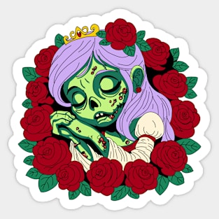 Zombie Sleeping Beauty Sticker